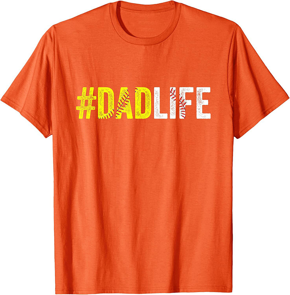 Dad Life Softball Daddy Baseball Sports Lover Father's Day T-Shirt