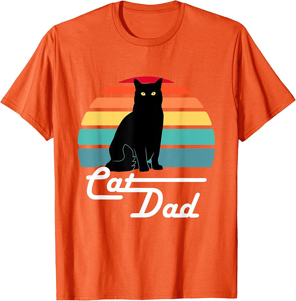 Cat Dad  Vintage Style Cat Lover Gift Father's Day  T-Shirt