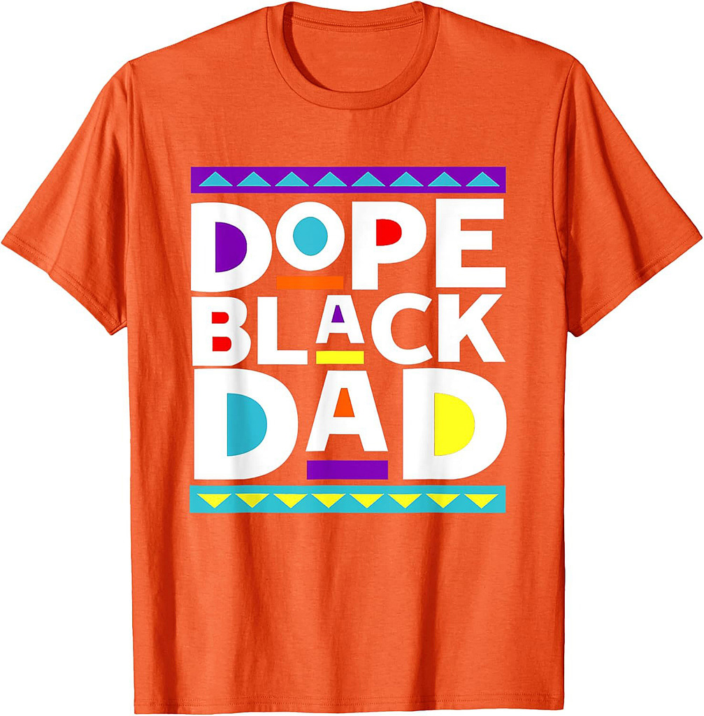 Dope Black Dad New Dad Fathers Day Gift African American Dad T-Shirt