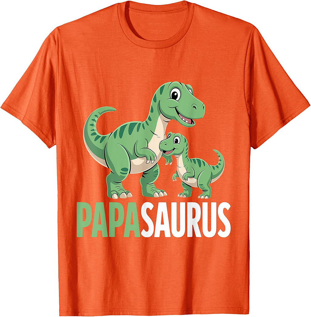 Father's Day Papasaurus Funny Dino Kids Dad T-Shirt