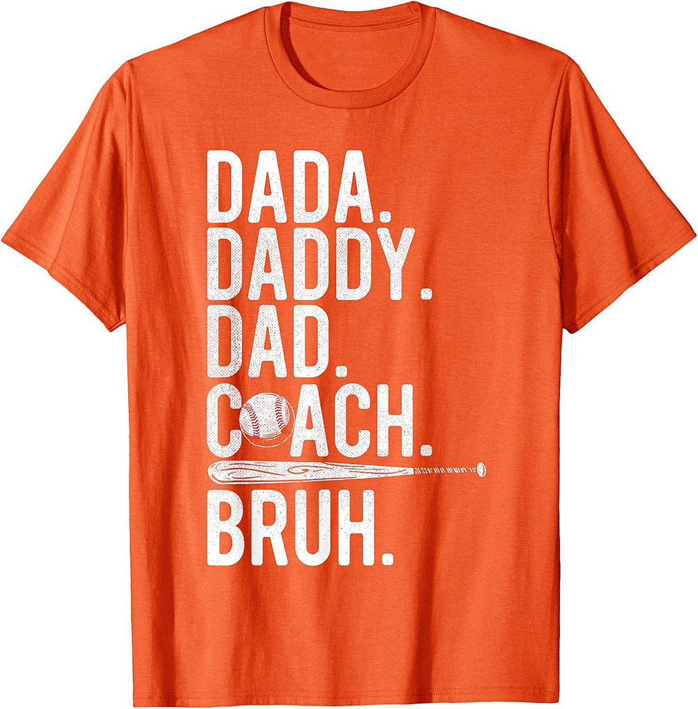 Vintage Baseball Coach Dad Fathers Day Funny Family Humor T-Shirt