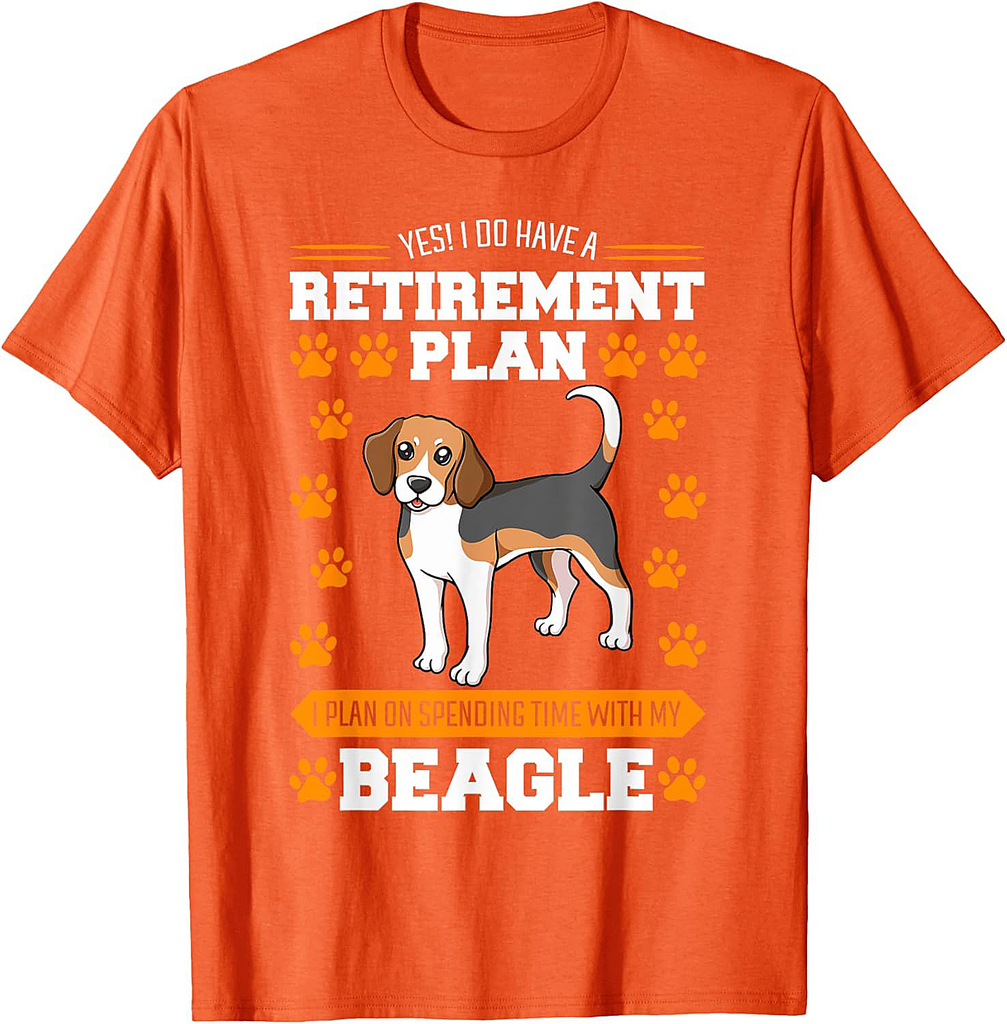 Beagle Retired Breeder Dog Hunting Hare Retirement Plan T-Shirt