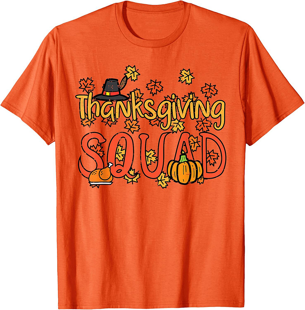 Thanksgiving Squad Turkey Day Fall Matching Women Men T-Shirt