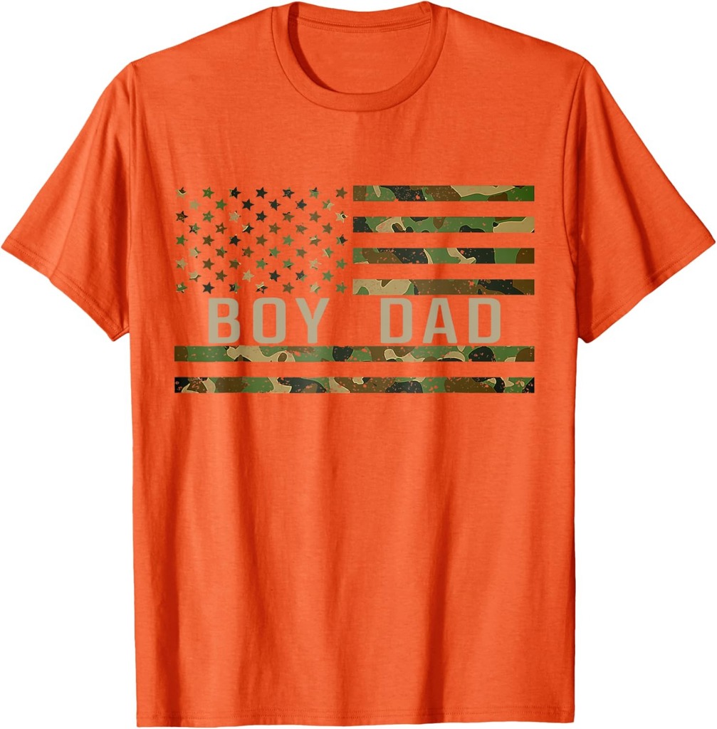 Boy Dad Proud Dad Of Boy Fathers Day Shirt For Dad US Flag T-Shirt
