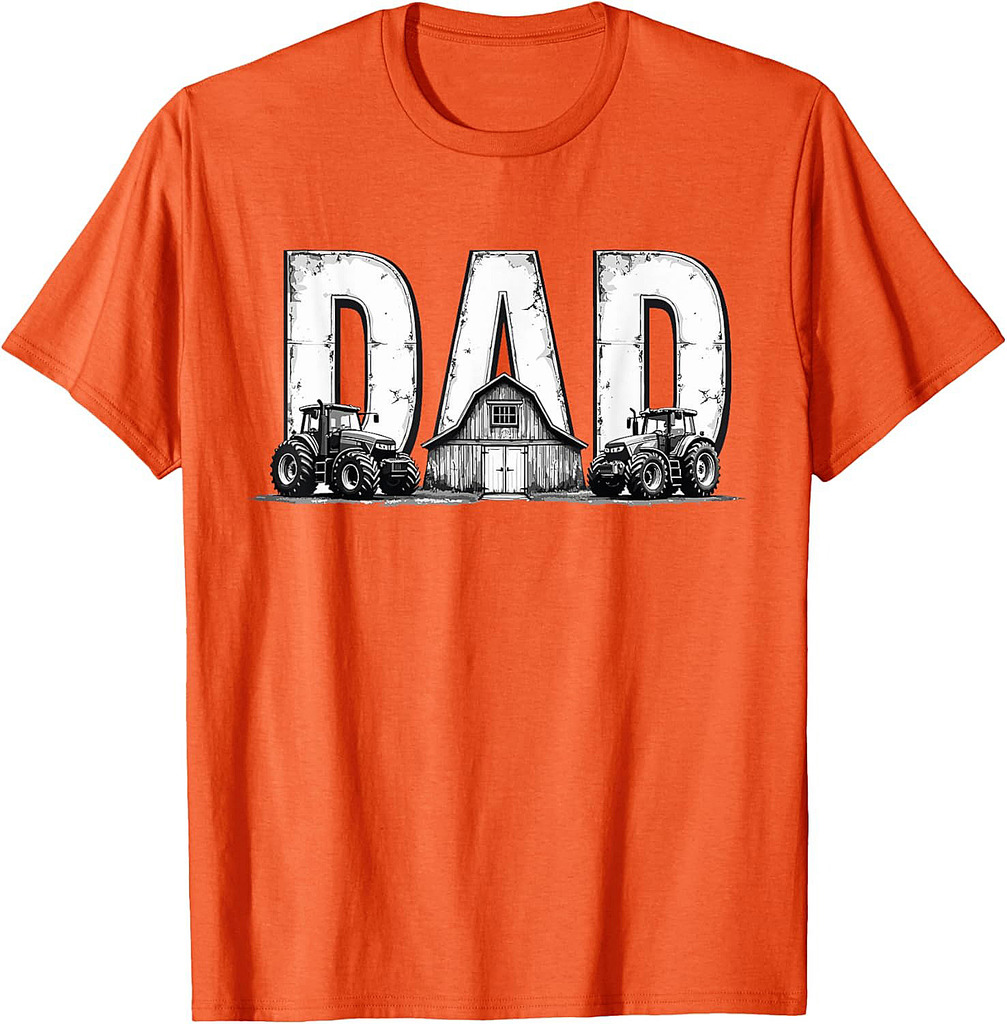 Vintage Farming Dad Tractor Farm Lover Fathers Day Men Daddy T-Shirt