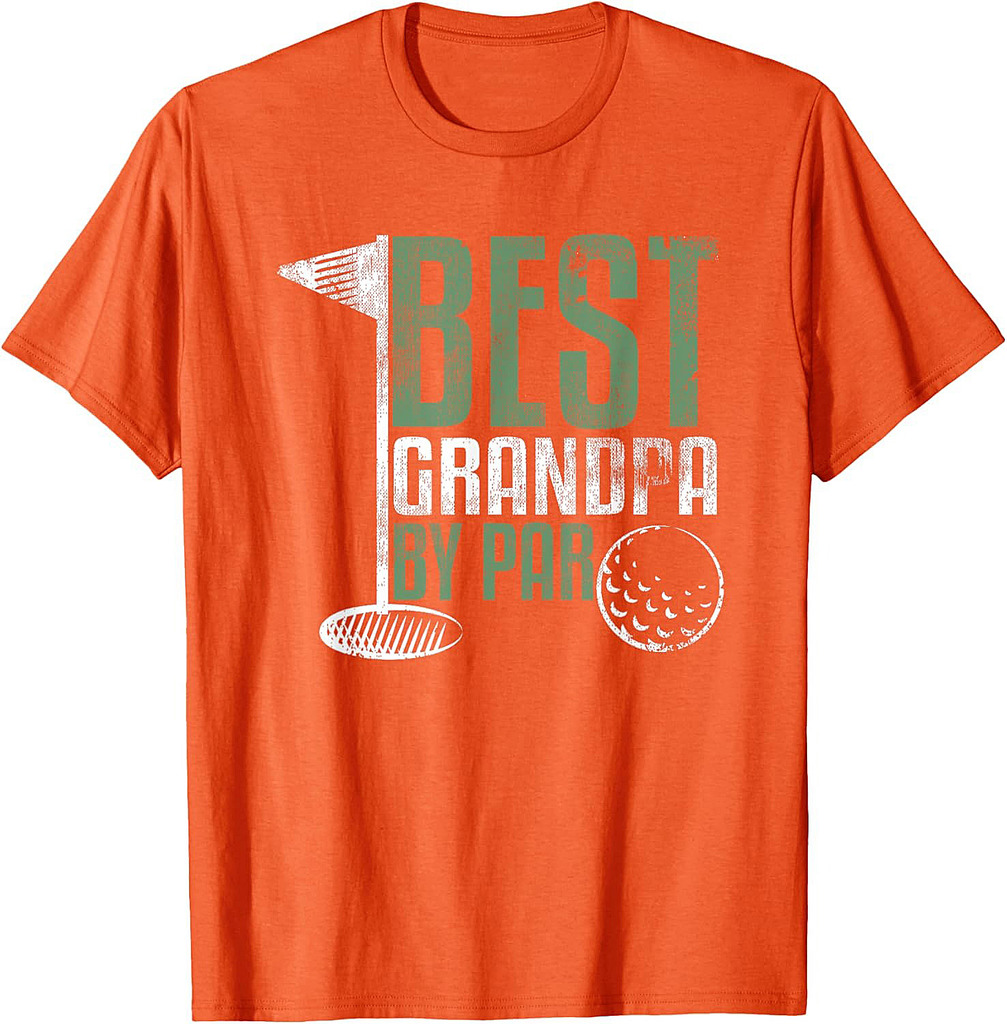 Best Grandpa By Par Father's Day Golf Grandad Golfing Gift T-Shirt