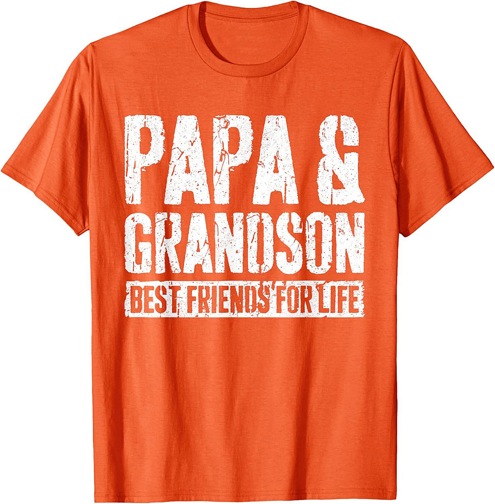 Papa And Grandson Best Friends For Life Shirt Fathers Day T-Shirt