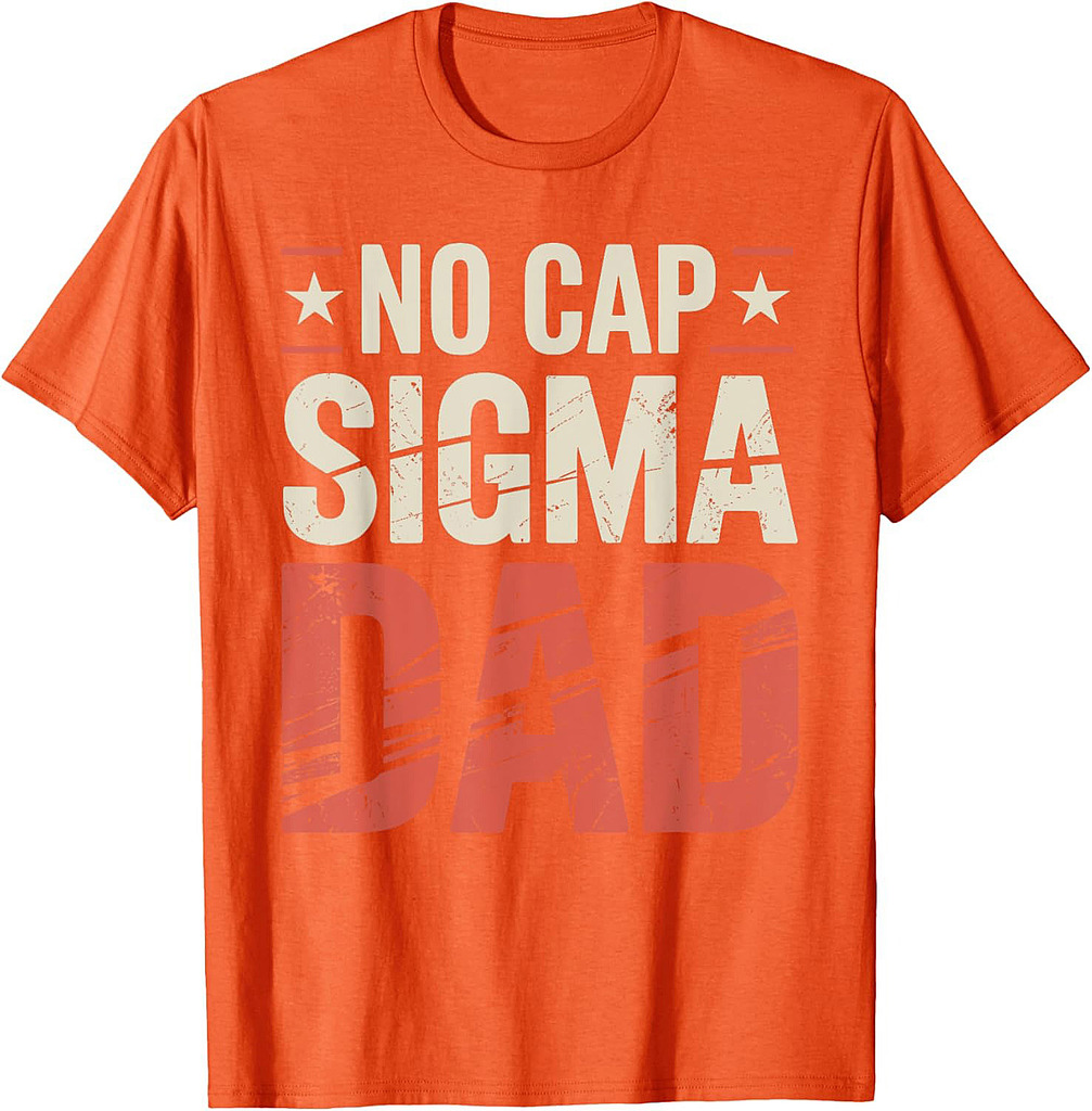 Vintage Skibidi Best Dad No Cap Sigma Dad Funny Father's Day T-Shirt