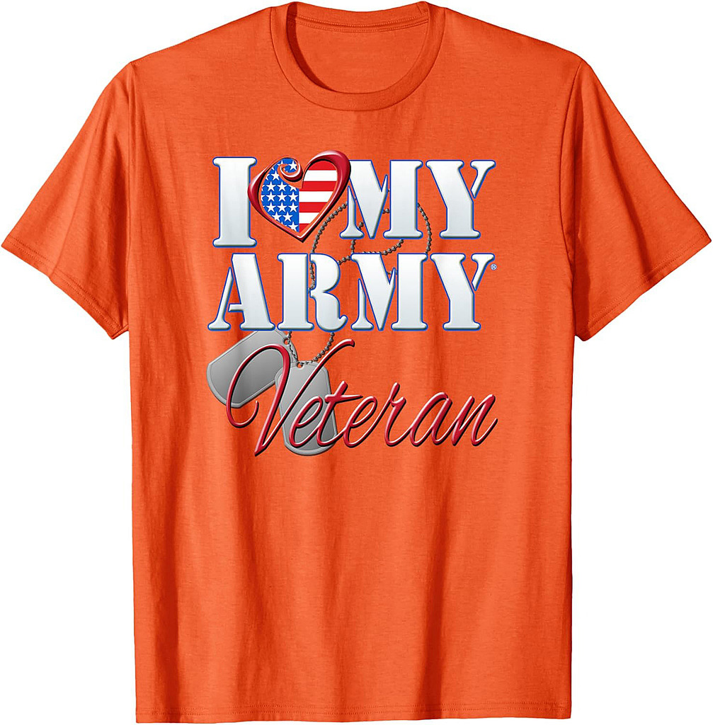 I Love My Army Veteran Shirt Patriotic T-Shirt