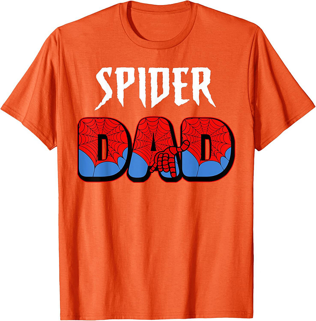 Mens Spider Dad Design Father's Day Matching Family Birthday T-Shirt