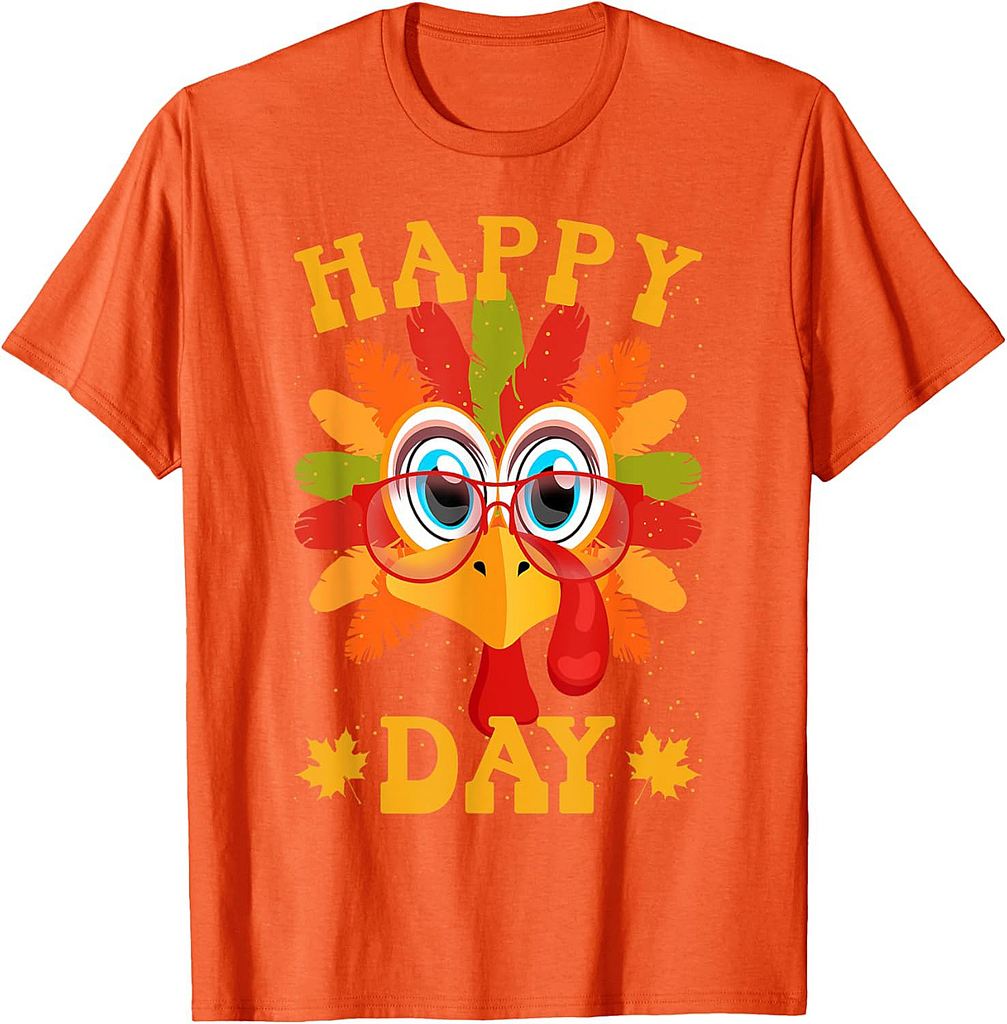 Happy Turkey Day Thanksgiving Family-Friendly T-Shirt