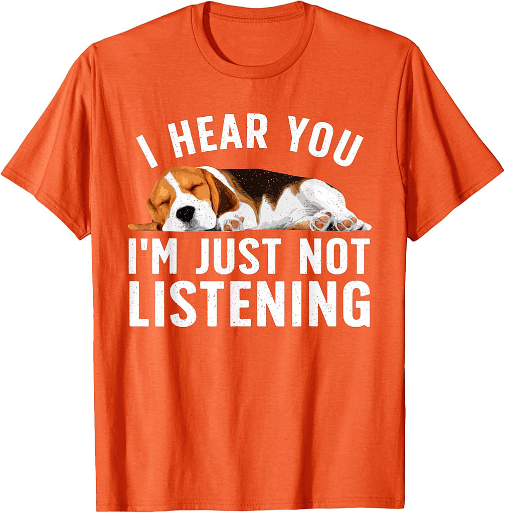 Funny Beagle Design For Men Women Dad Mom Beagle Dog Lovers T-Shirt