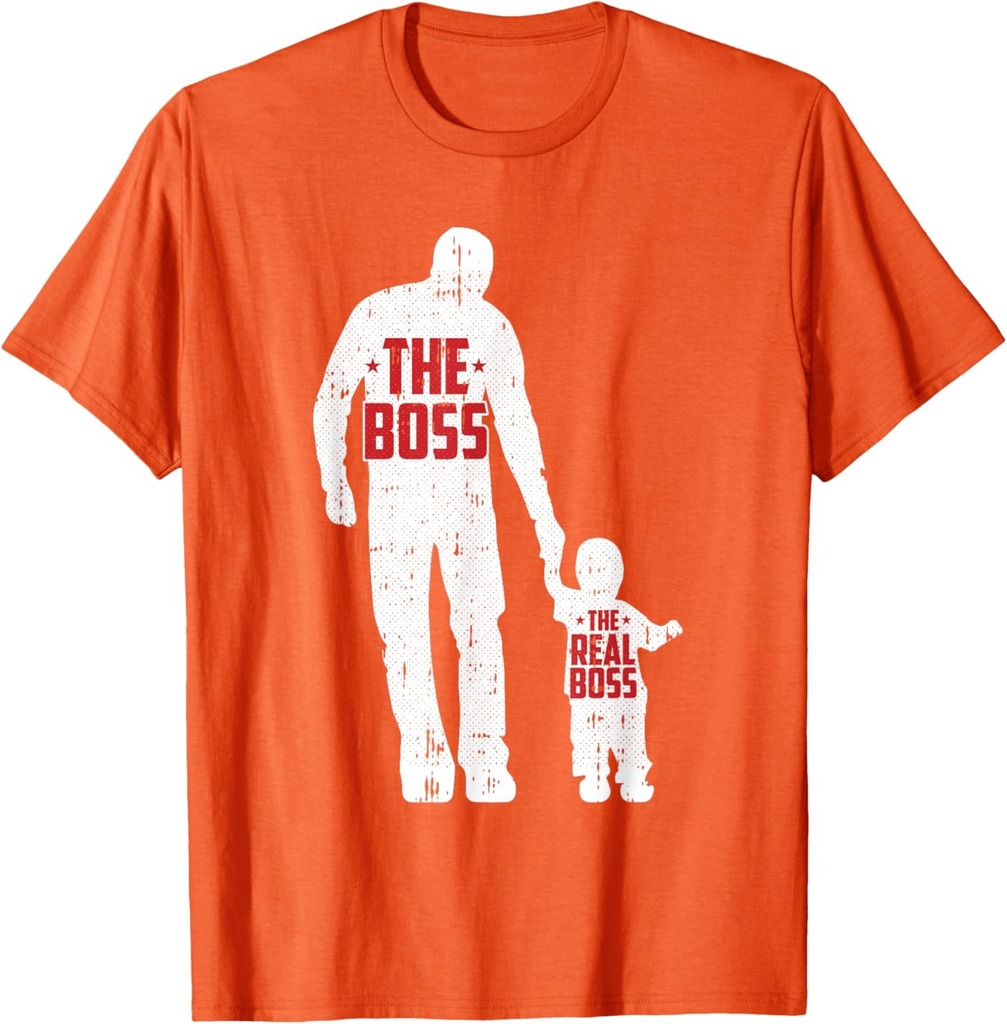 The Boss The Real Boss Fathers Day Dad Son Daughter Matching T-Shirt