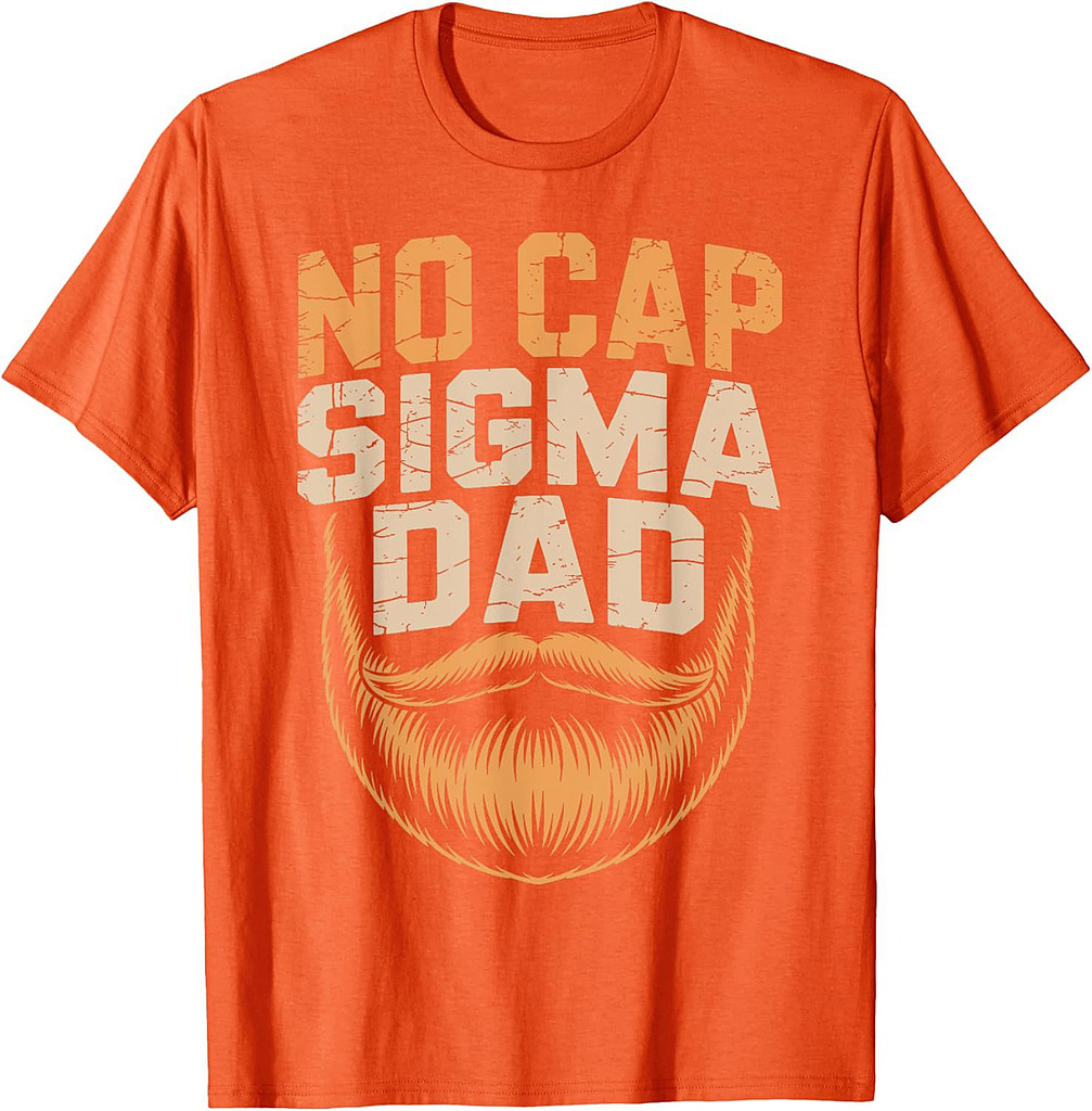 Vintage Skibidi Best Dad No Cap Sigma Dad Funny Father's Day T-Shirt
