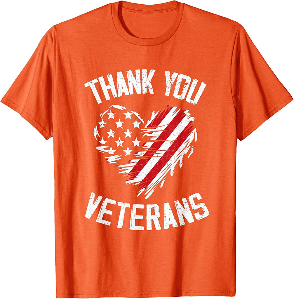 Thank You Veterans Patriotic American Flag Veterans Day 2025 T-Shirt