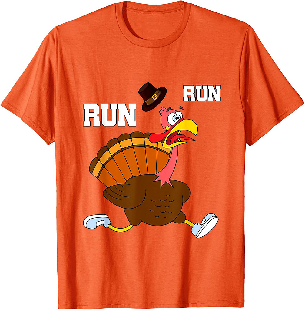 Turkey Run Costume Funny Thanksgiving Running Turkey T-Shirt
