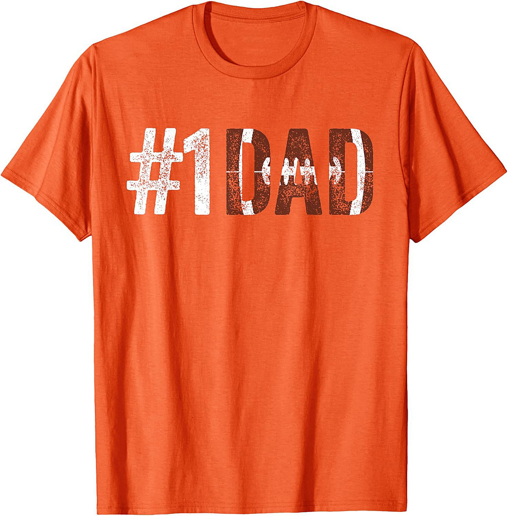 Number One Football Dad Joke with Sayings Fathers Day Funny T-Shirt