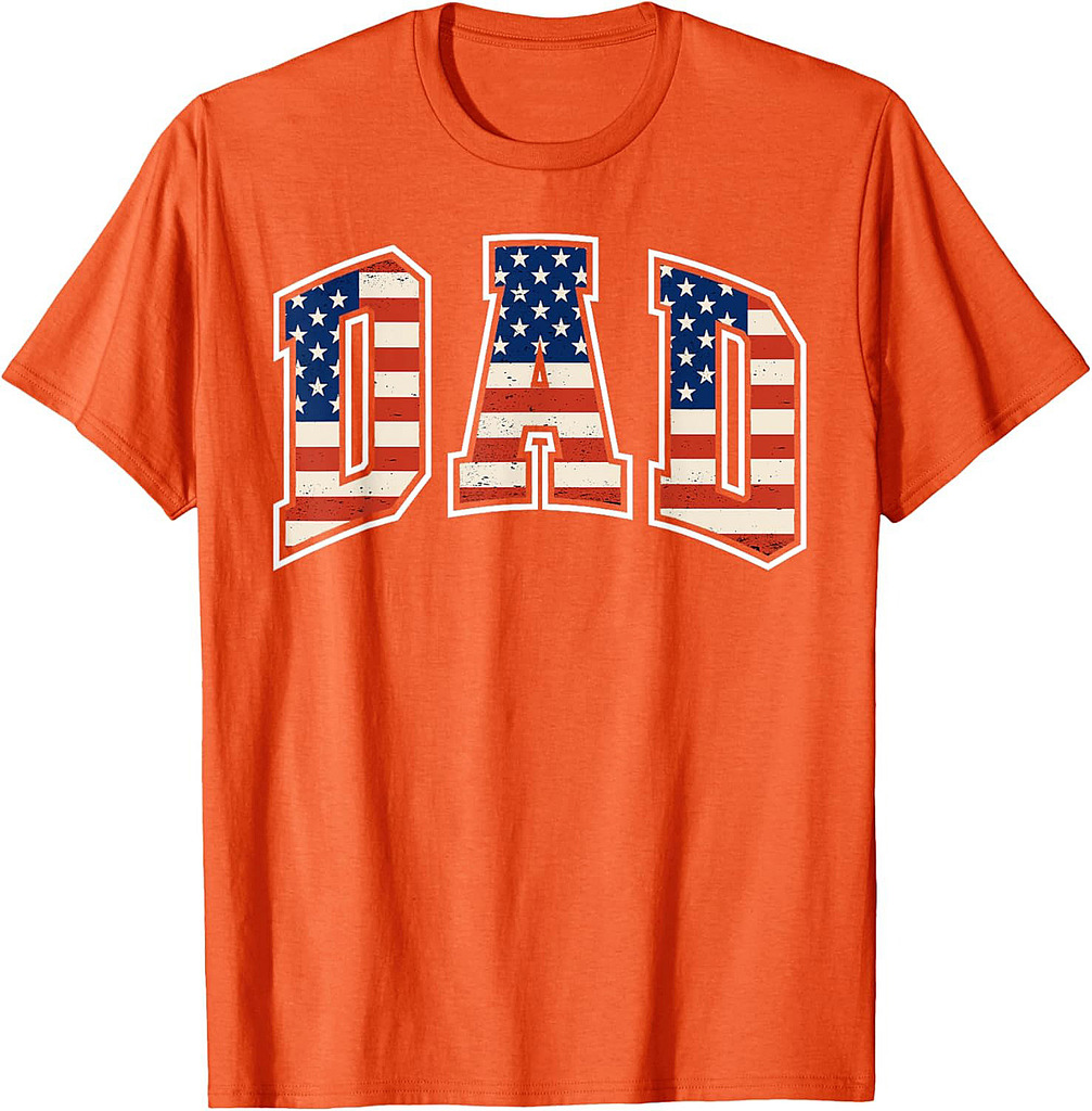USA Patriotic Dad Father's Day American Flag 4th Of July T-Shirt