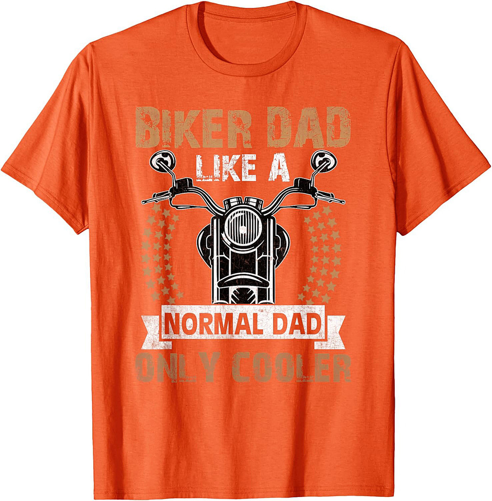 Cool Biker Dad Tee Bike Lovers Wife Son Daughter Fathers Day T-Shirt