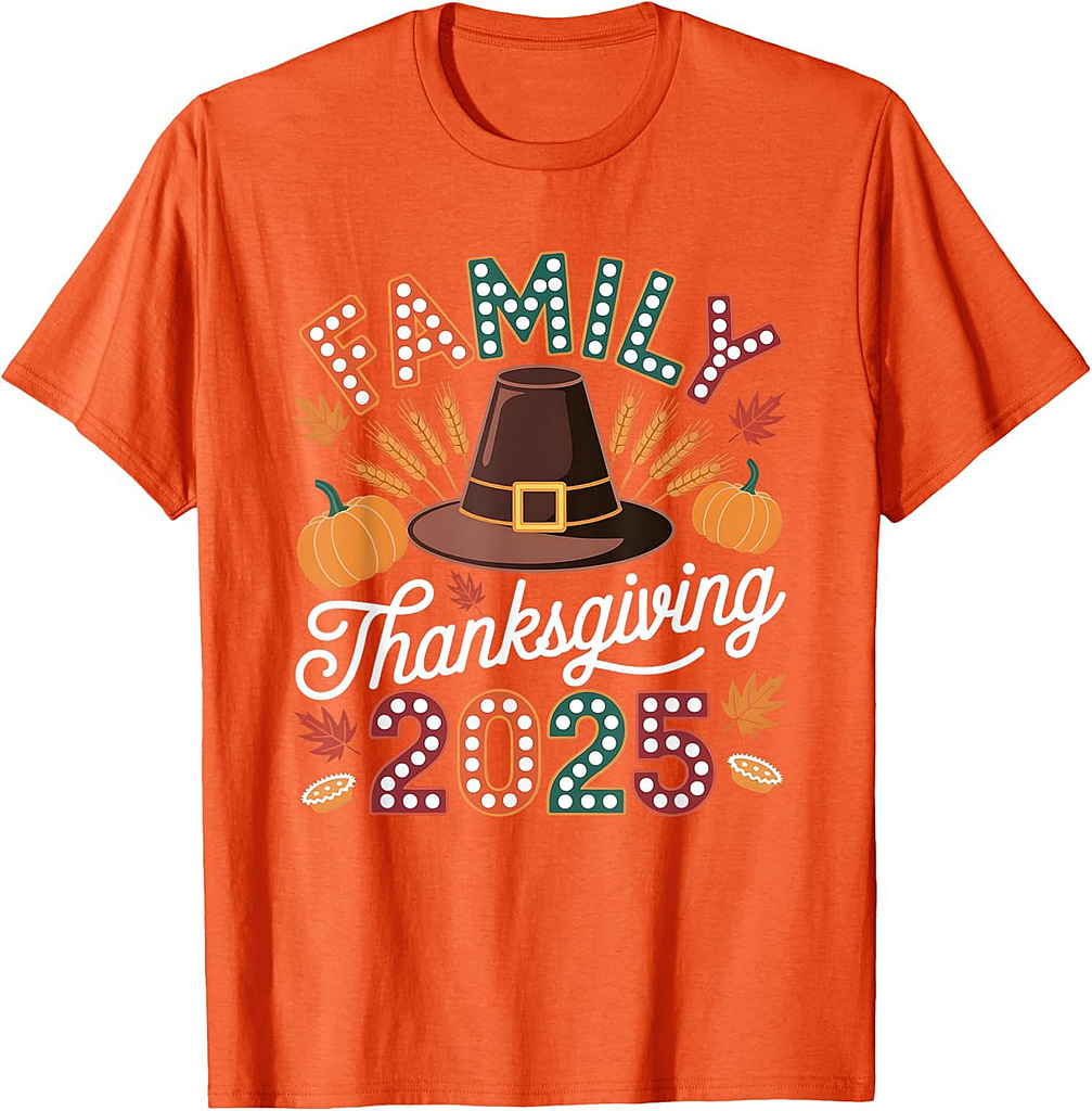 Family Thanksgiving 2025 Festive Design T-Shirt