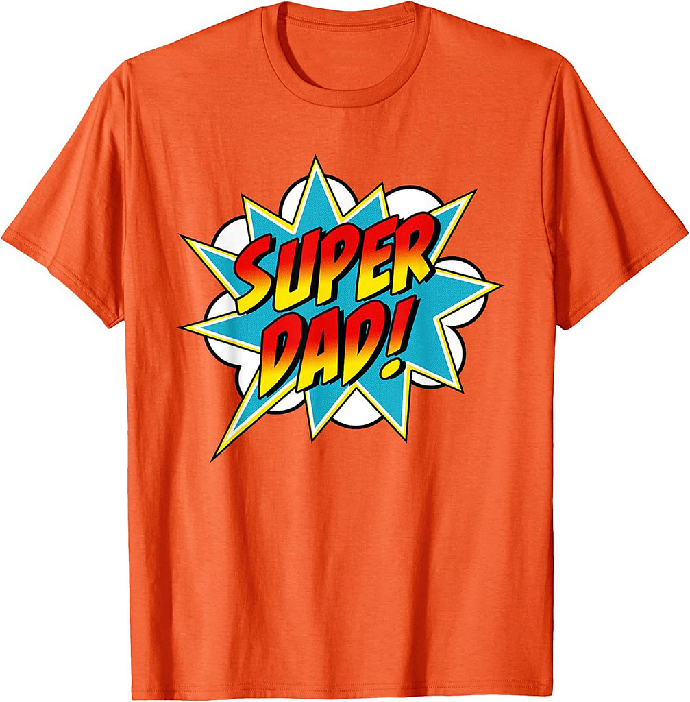 Super Dad Comic Book Superhero Father's Day T-Shirt