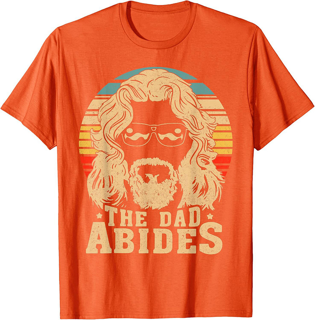 Vintage Retro The Dad Abides Funny Dad Father's Day T-Shirt