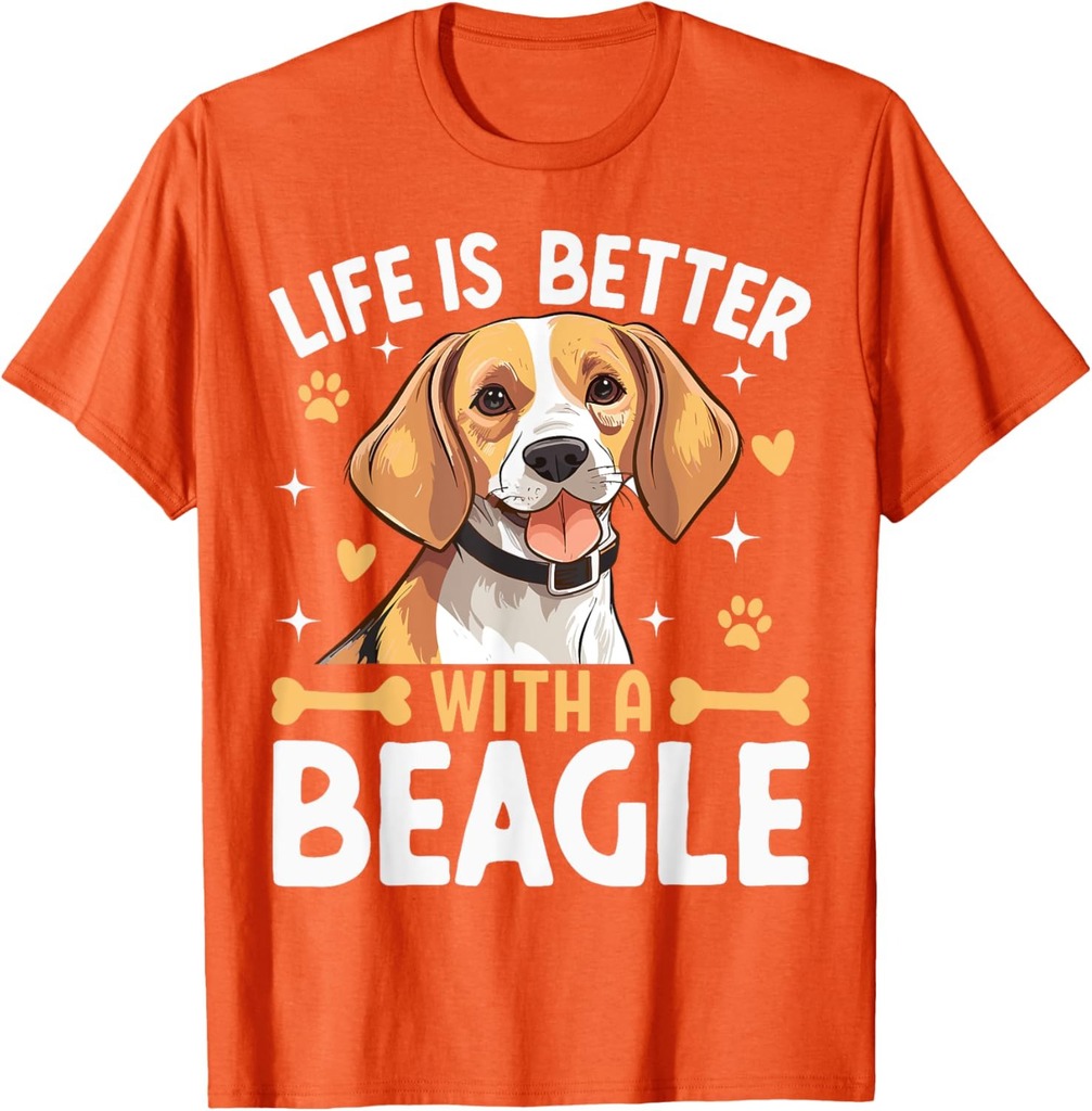Life Is Better With A Beagle T-Shirt, Small, Black