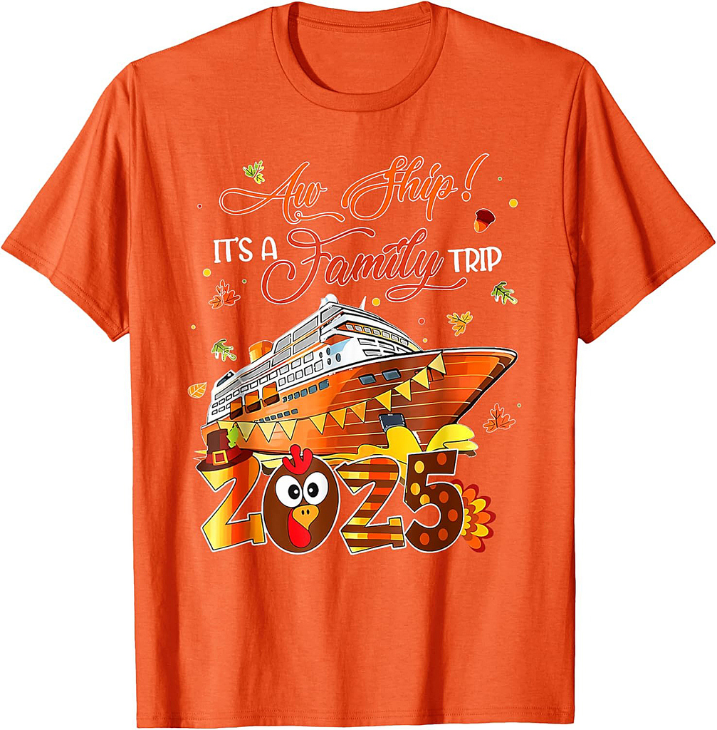 Aw Ship It's A Thanksgiving Trip Family Matching Cruise Trip T-Shirt