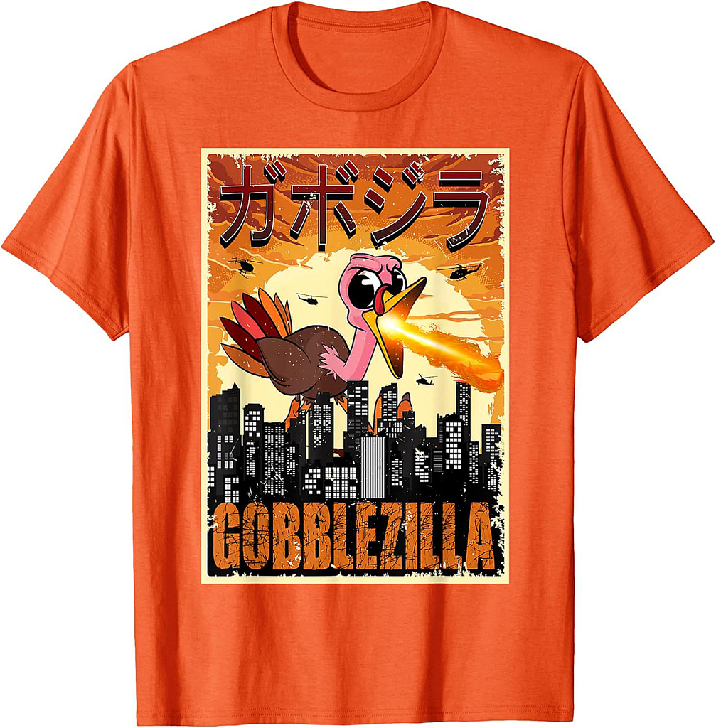 Gobblezilla Turkey Thanksgiving T-Shirt