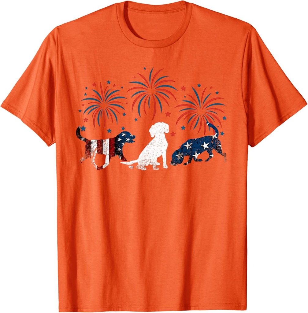 Beagle Dog USA Flag Patriotic Men Women 4th Of July T-Shirt