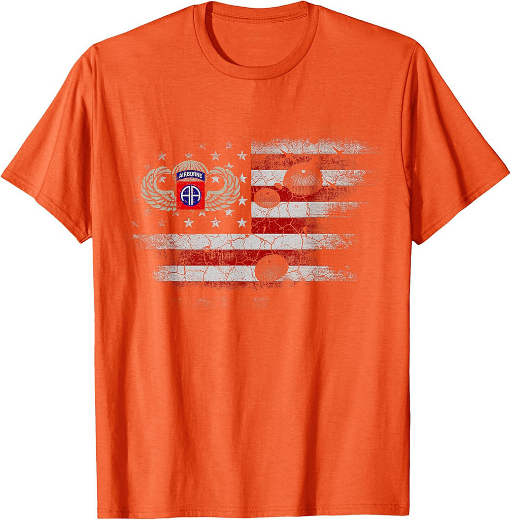 82nd Army Airborne Division Flag Tshirt, Veterans Day Gift T-Shirt