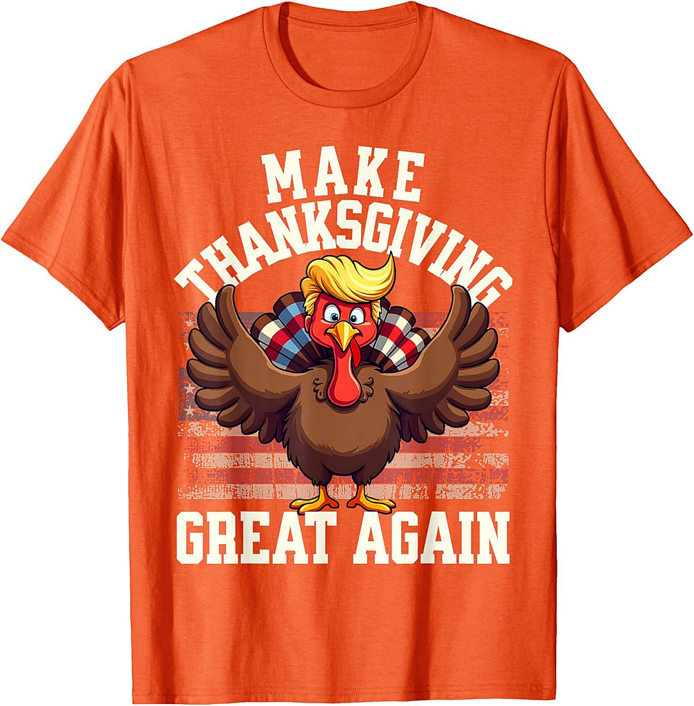 Funny Make Thanksgiving Great Again Turkey T-Shirt