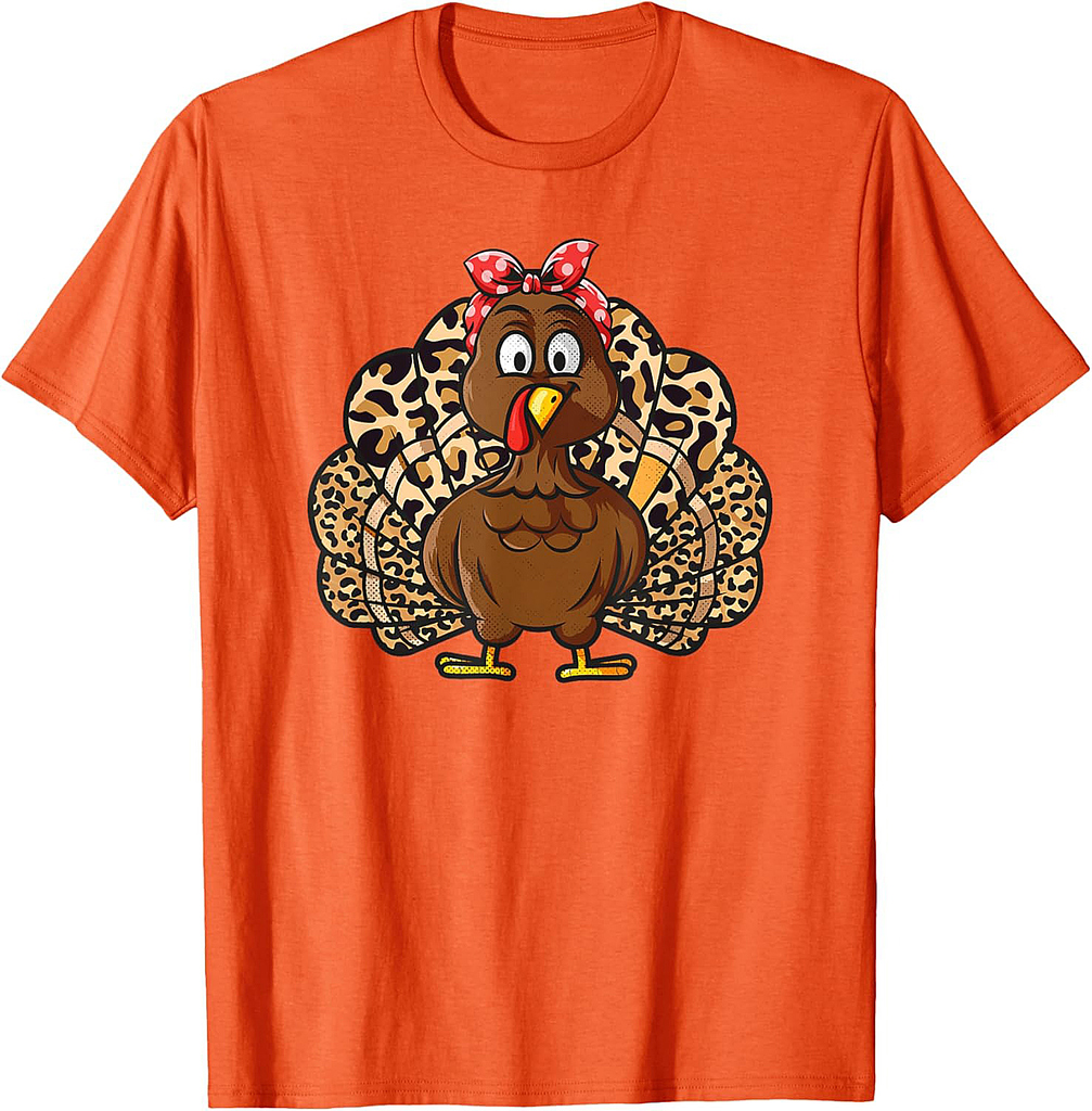 Thanksgiving Leopard Turkey Thanksgiving Autumn Fall season T-Shirt