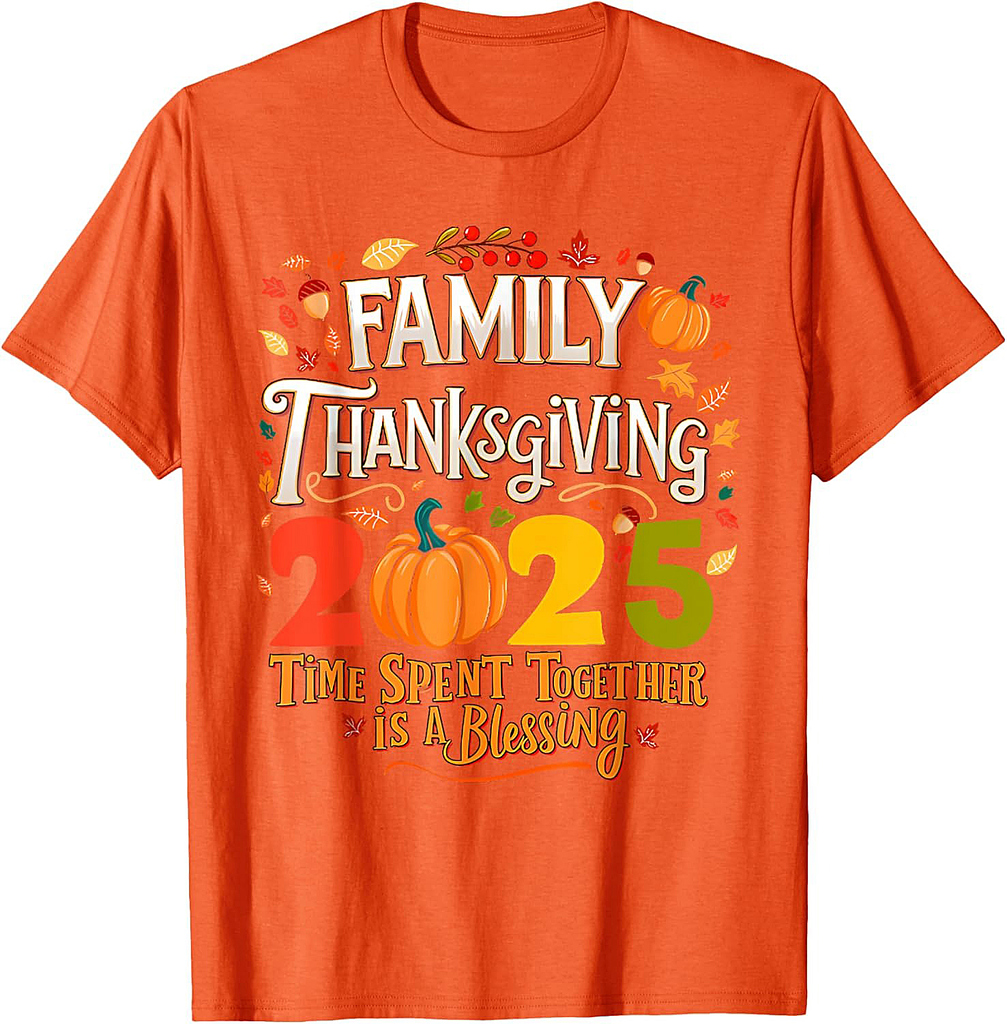 Family Thanksgiving 2025 Thanksgiving Crew Turkey Matching T-Shirt