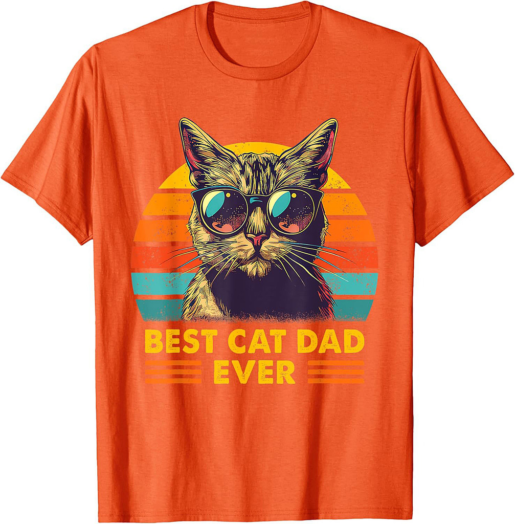 Best Cat Dad Ever Shirt Cat Dad Men Father's Day T-Shirt