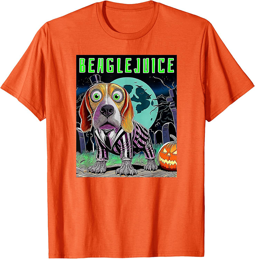 Halloween Beaglejuice Beagle Fun Dog Breed Owners Costume T-Shirt