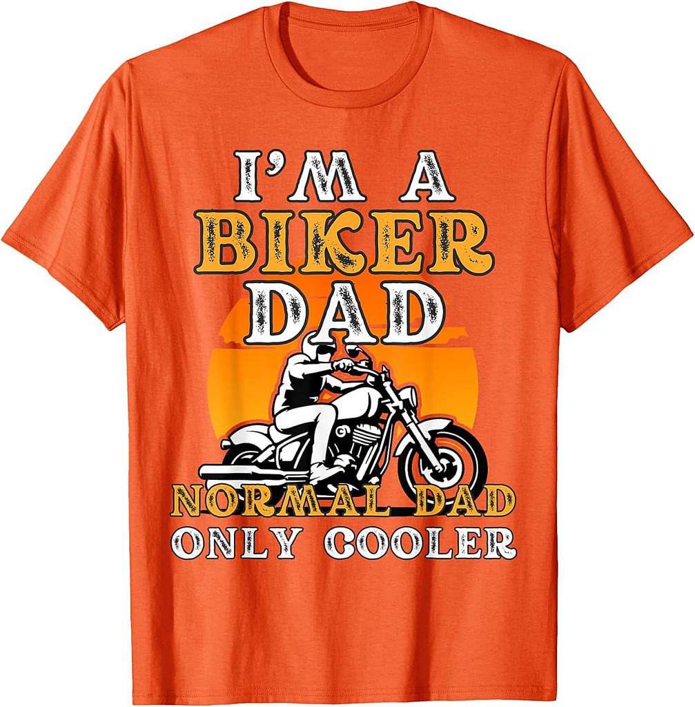 Biker Dad For Men Funny Motorcycle Father’s Day Rider T-Shirt