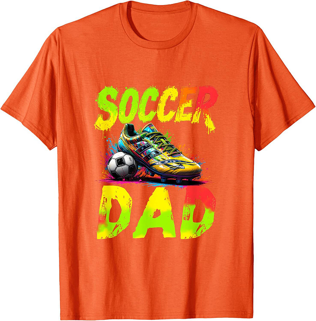 Funny Fathers Day Soccer Dad Daddy Soccer Sport Lover Fan T-Shirt