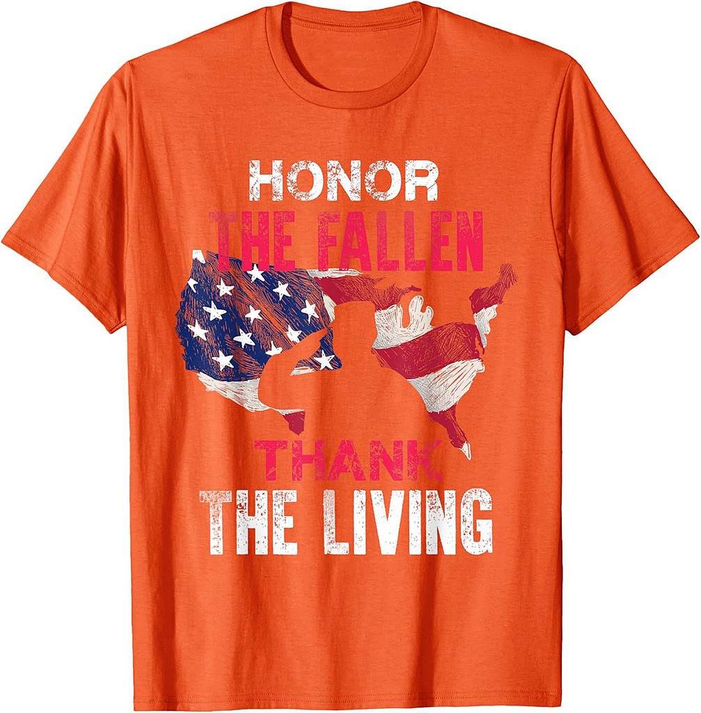 Honor the Fallen Veteran Themed Military Support T-Shirt