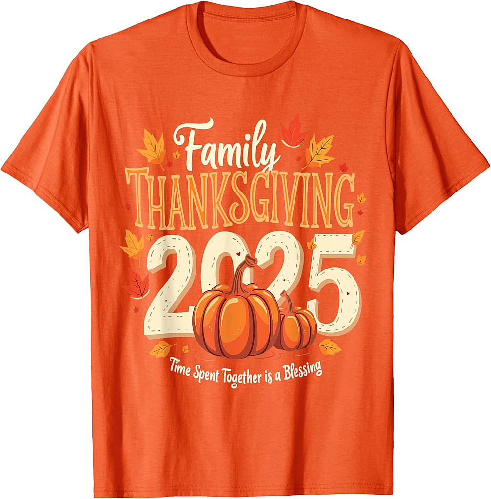 Family Thanksgiving 2025 Crew Pumpkin Turkey Group Matching 01 T-Shirt