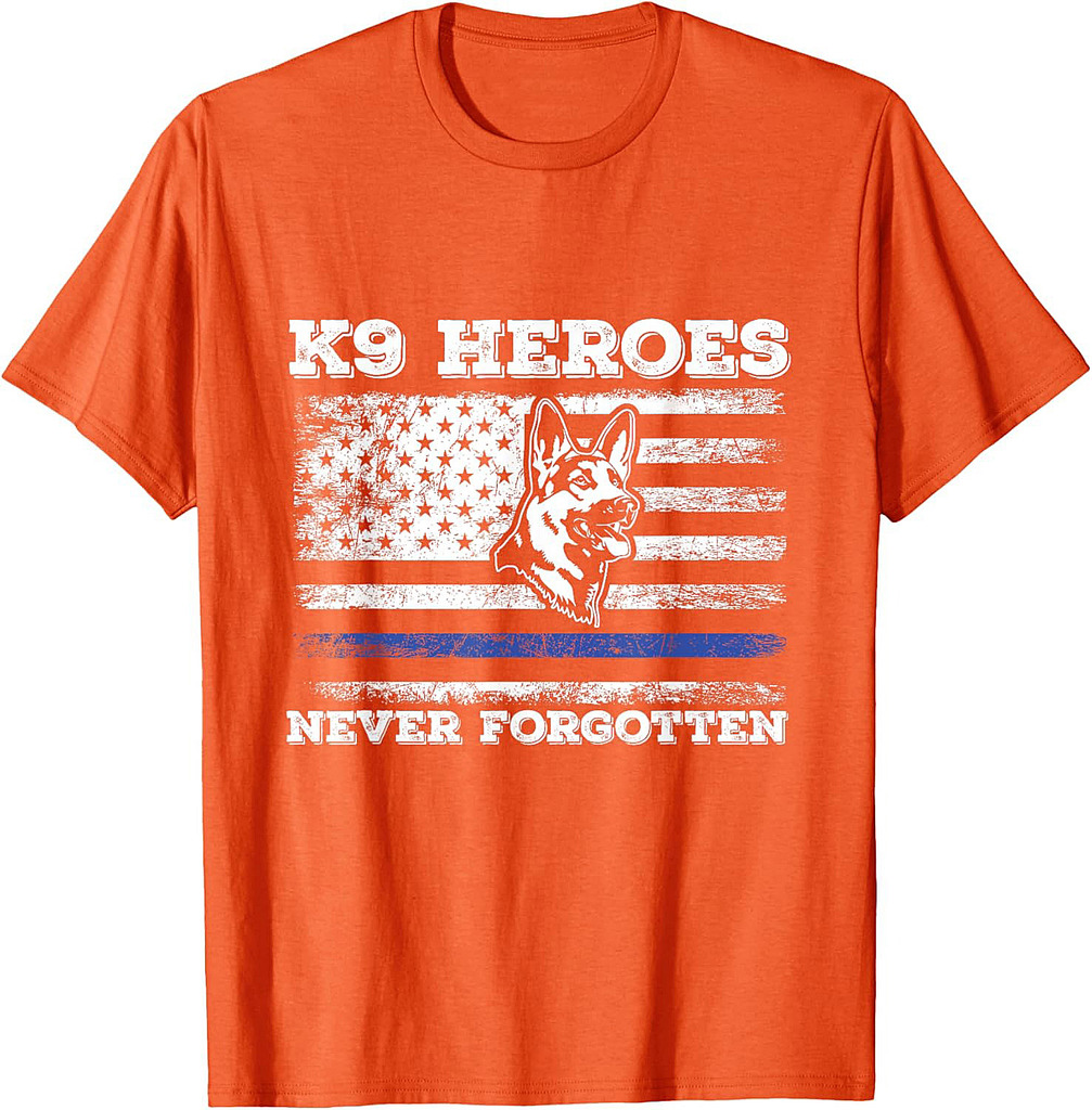 K9 Veteran Military Working Dog USA US Flag K9 Veterans Day T-Shirt