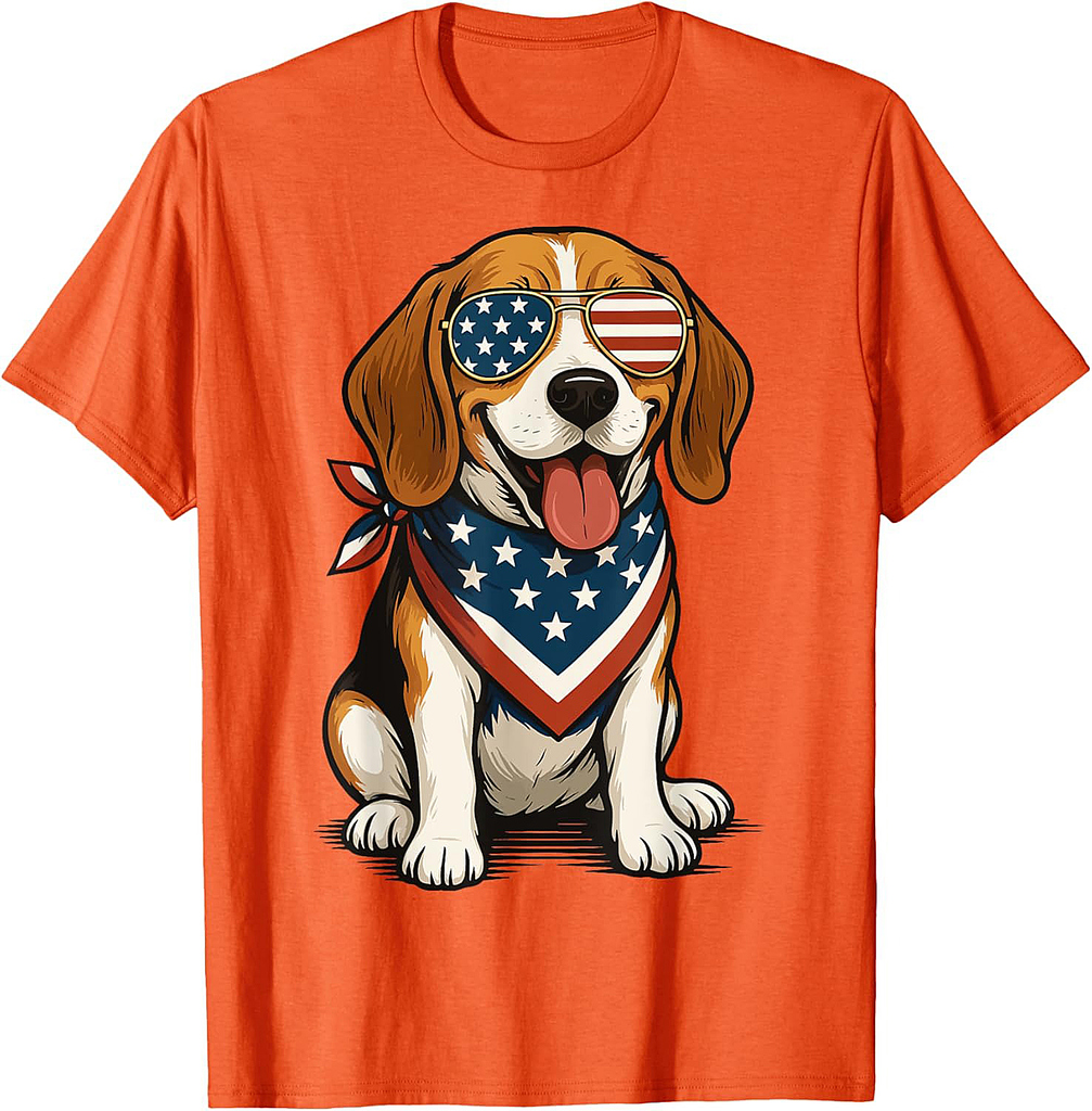 Beagle USA 4th of July T-Shirt