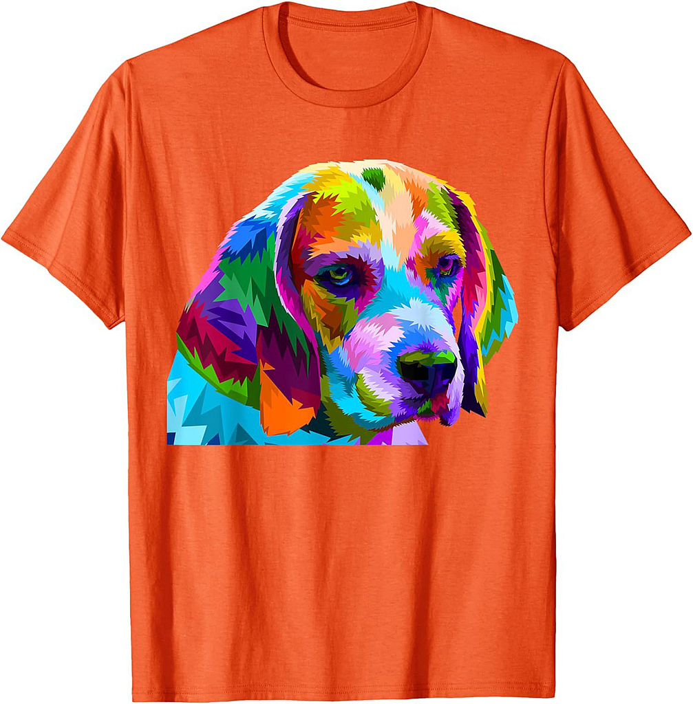 Beagle in Colorful Pop Art Design for Dog Owners Men Women T-Shirt