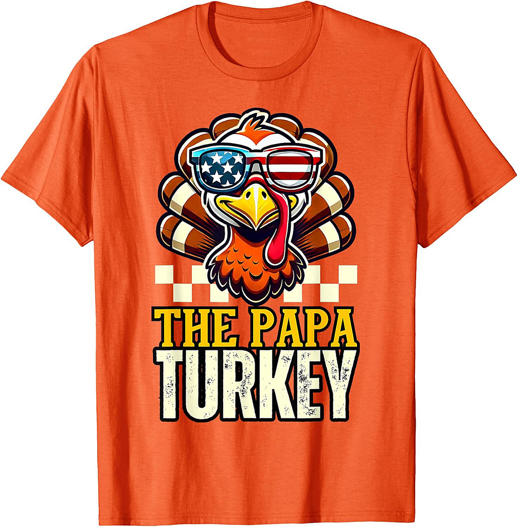 Papa Turkey Dad Dinner Group matching family thanksgiving T-Shirt