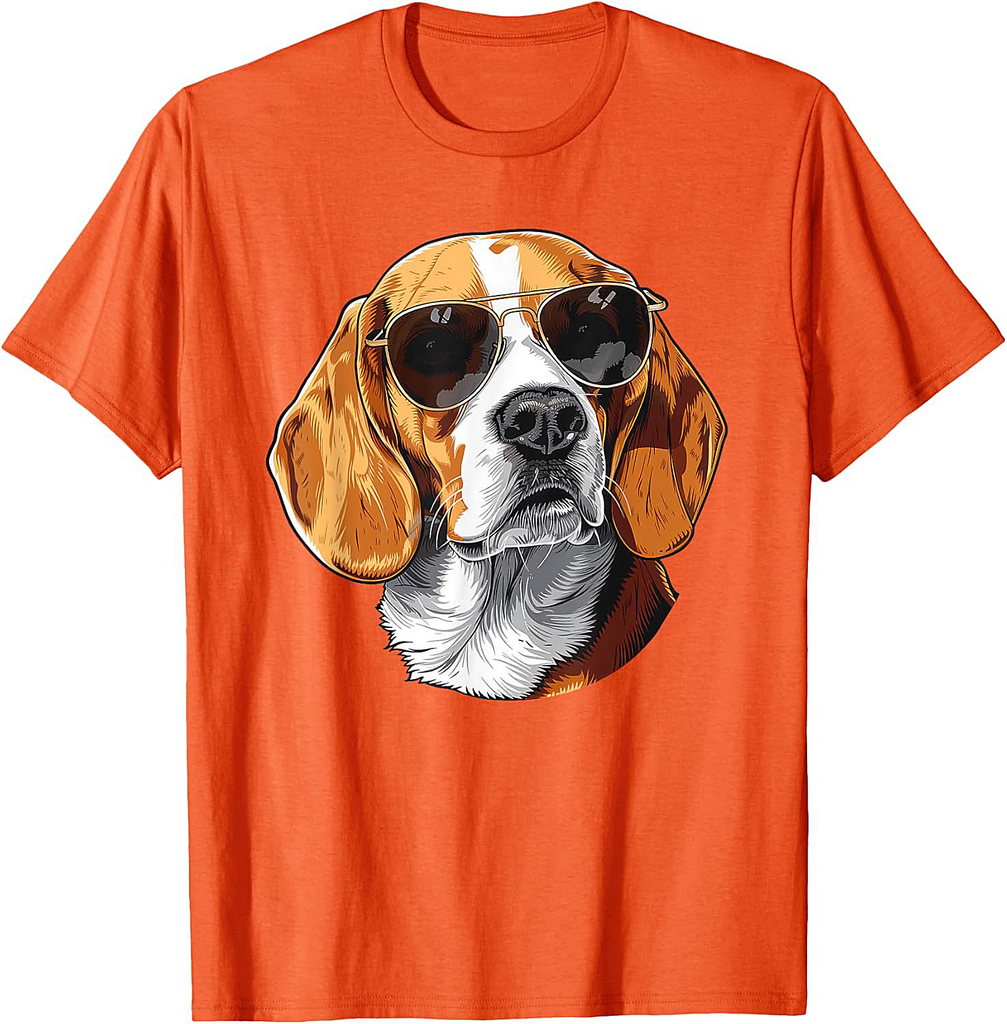 Beagle Dog Sunglasses Men Women Girls T-Shirt