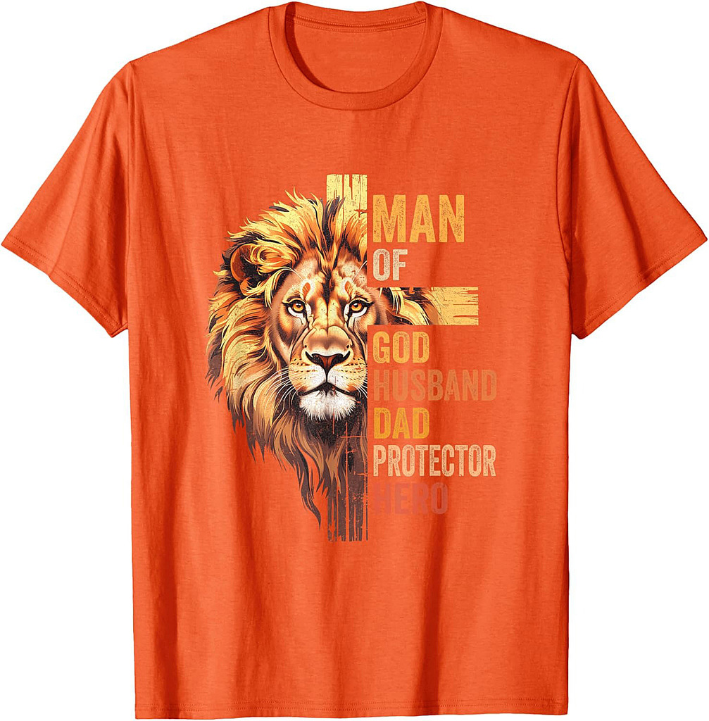 Man Of God Christian Dad Bible Verse Religious Father's Day T-Shirt