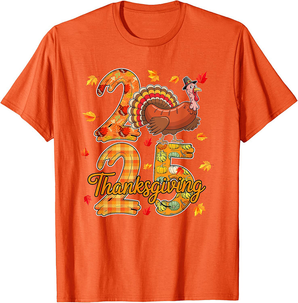 Thanksgiving 2025 Cute Turkey As Sausage Food Lover Autumn T-Shirt