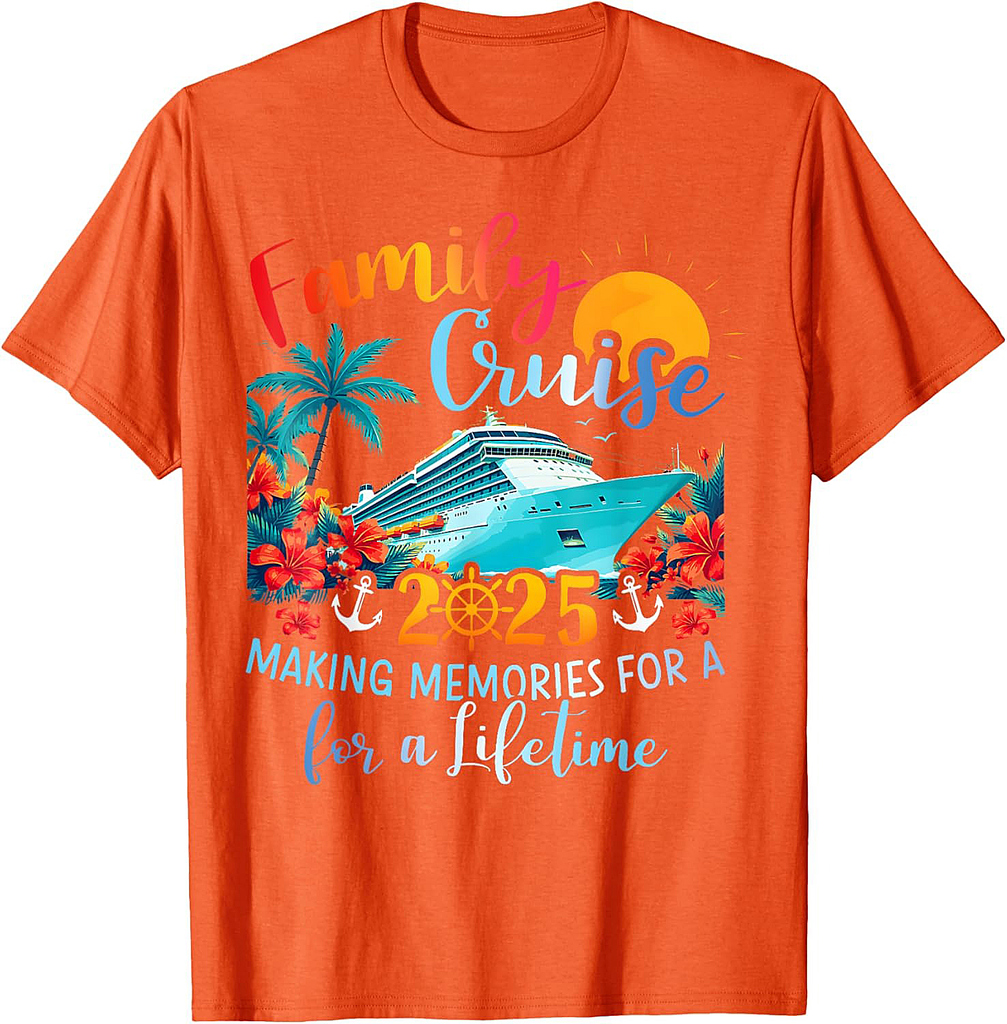 Family Cruise 2025 Making Memories For Lifetime Beach Summer T-Shirt