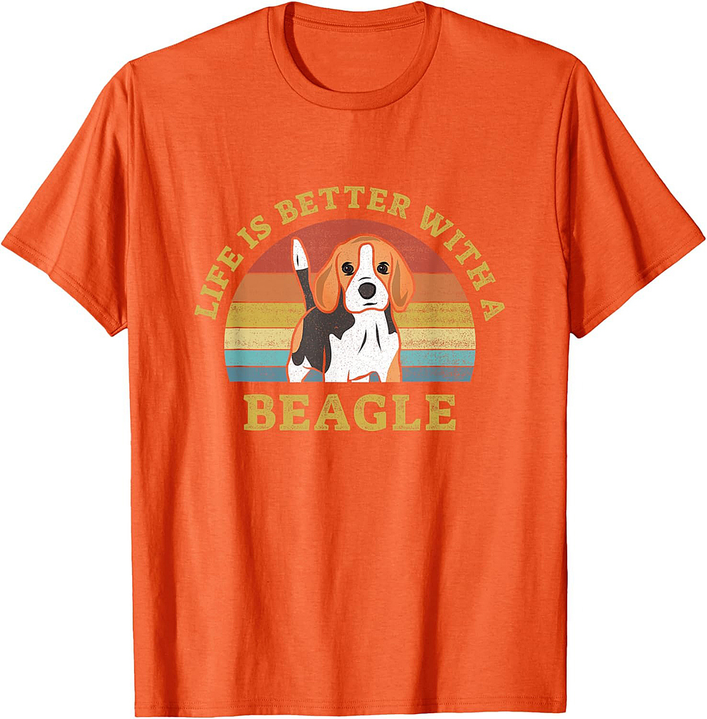 Life is better with a Beagle Vintage Dog Design Puppy Lover T-Shirt