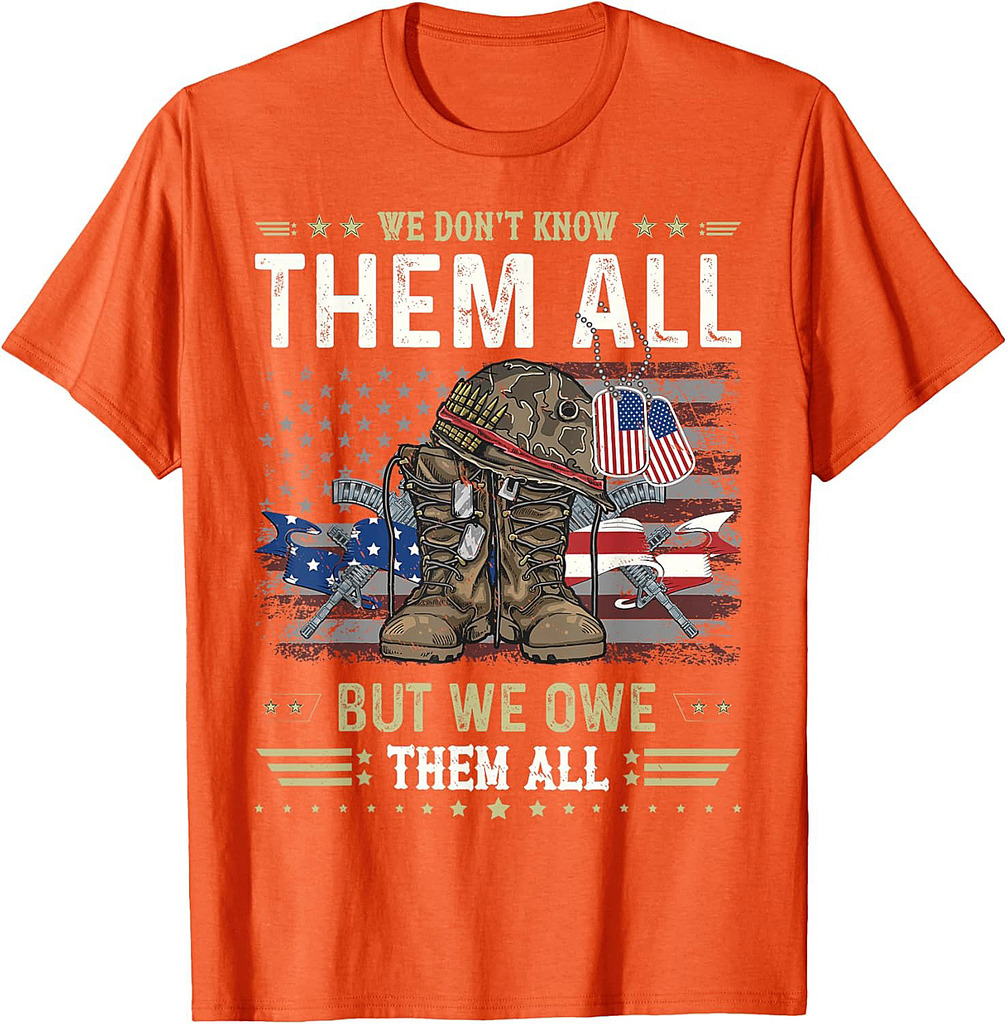 We Owe Them All Partiotic Veterans Day Memorial Day T-Shirt